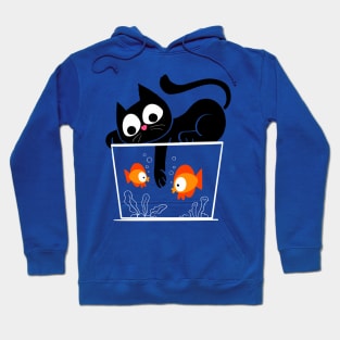 Funny Cute Cat Aquarium Swimming Fish Tank Playing Gift Hoodie